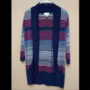 Navy blue stripe cardigan